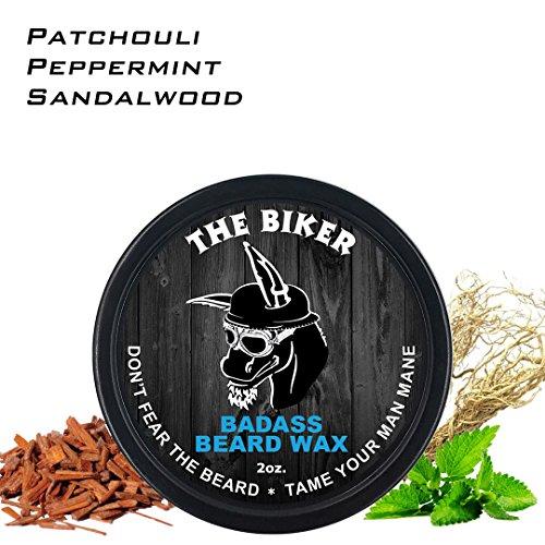 Badass Beard Care Badass Beard Care Beard Wax for Men - The Biker Scent, 2 oz - Softens Beard Hair, Leaves Your Beard Looking and Feeling More Dense