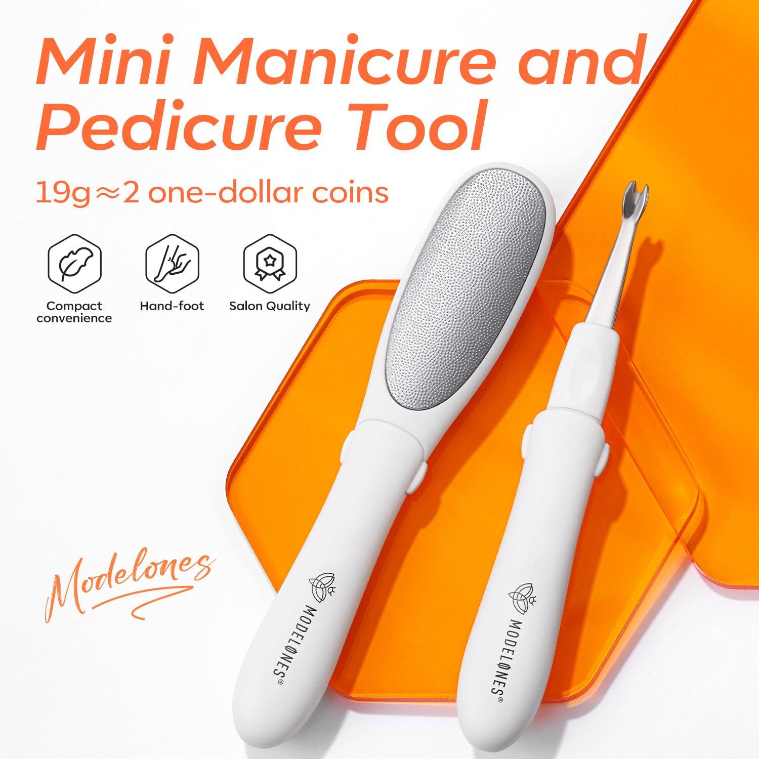modelones Modelones Mini Cuticle Pusher and Nail Art Brush Set