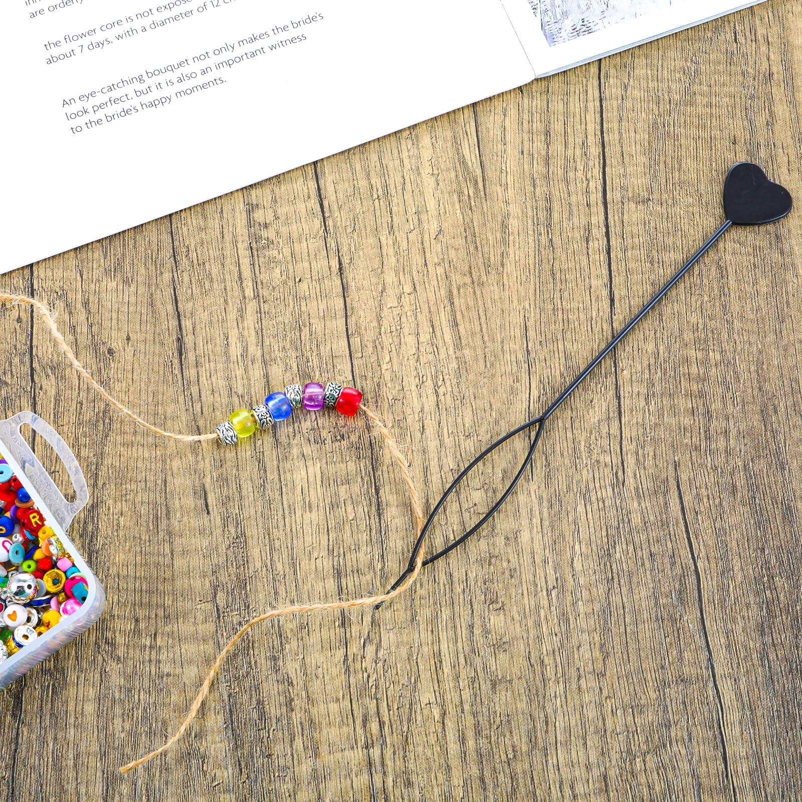 Teaaha 16PCS Hair Beader Tool Automatic Quick, Colorful Loading Beads on Hair Braids Beading Kit, Bead Threader Ponytail Maker Styling Hair Tail for Kids and Girls, Creating Beaded Hairstyles Effortlessly