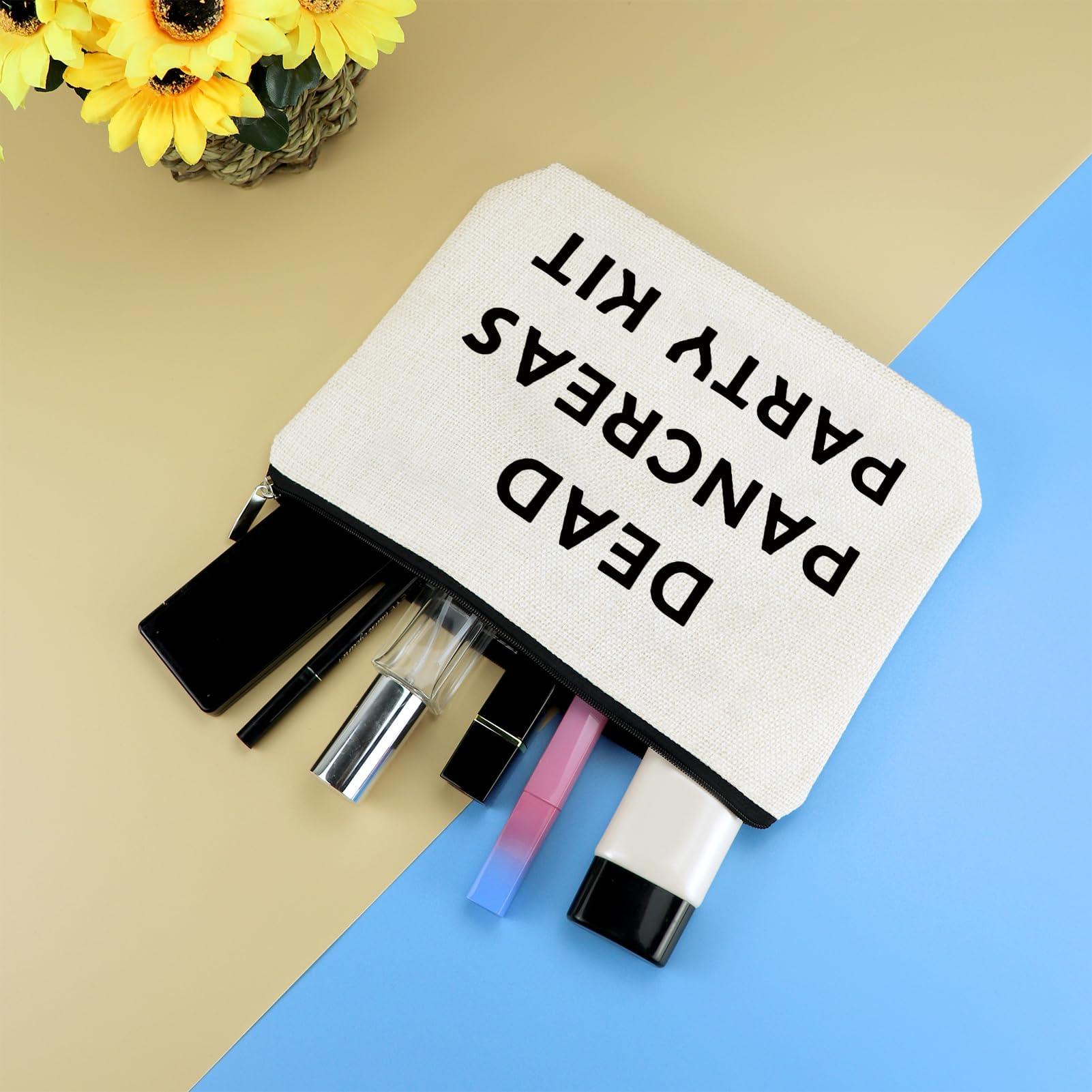 Mikela Diabetic Gifts Dead Pancreas Party Kit Bag Diabetic Travel Bag Pouch Diabetic Gift for Grandma Grandpa Mom Dad Christmas Birthday Gift Diabetic Supplies Makeup Cosmetic Bag Diabetes Awareness Gifts