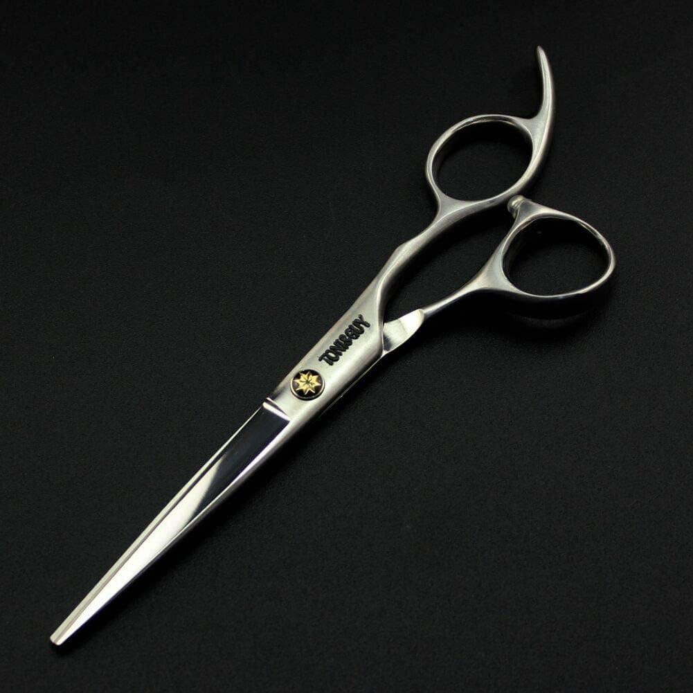 RomildaYuan Hairdressing Scissors Professional Hair Scissors,Straight Cut + Hair Thinning Scissors Hair Scissors Men Professional for Women,Silver