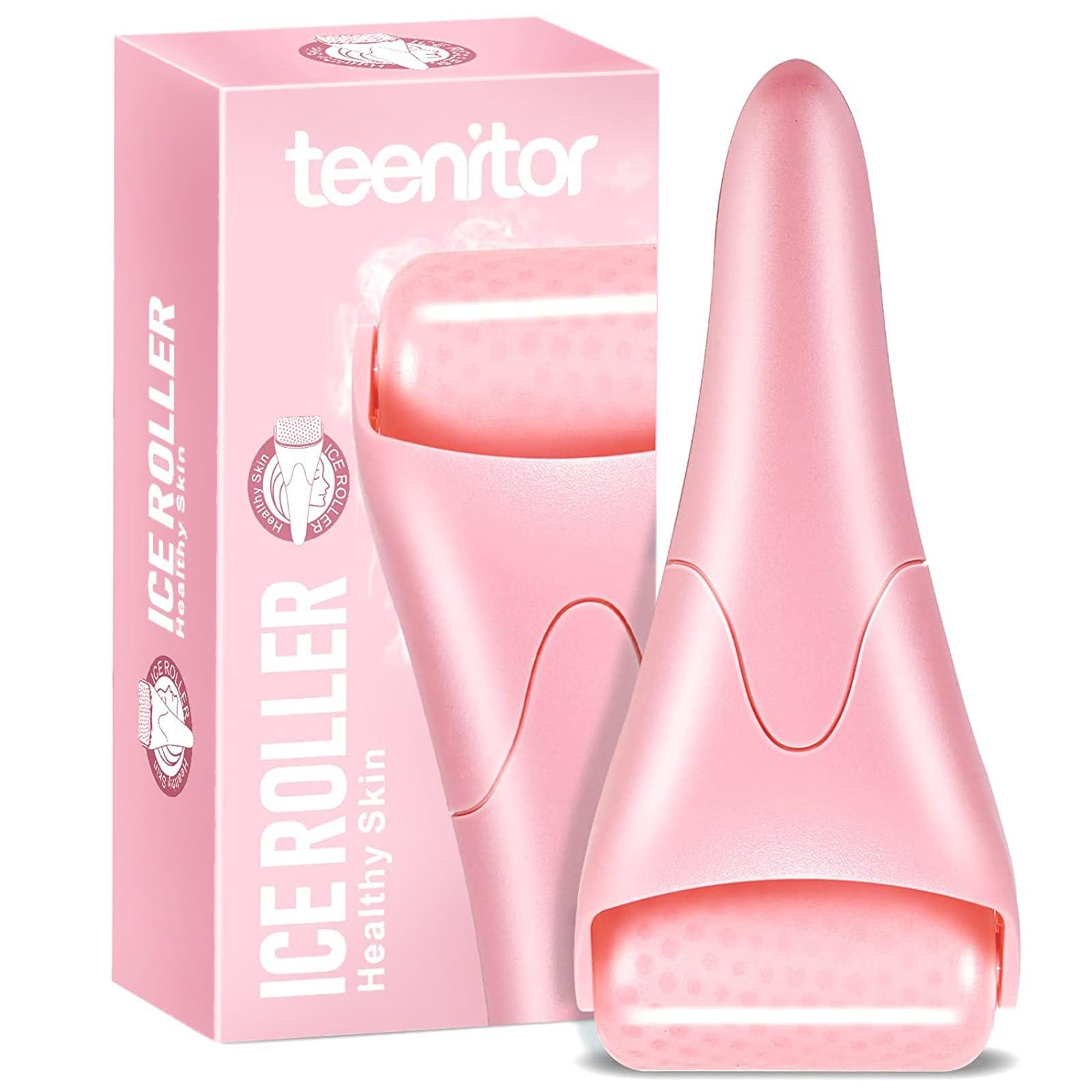 Teenitor Teenitor Pink Ice Roller for Face, Ice Face Roller, Eye Roller for Puffy Eyes, Facial Roller Spa Self Care Tools for Women