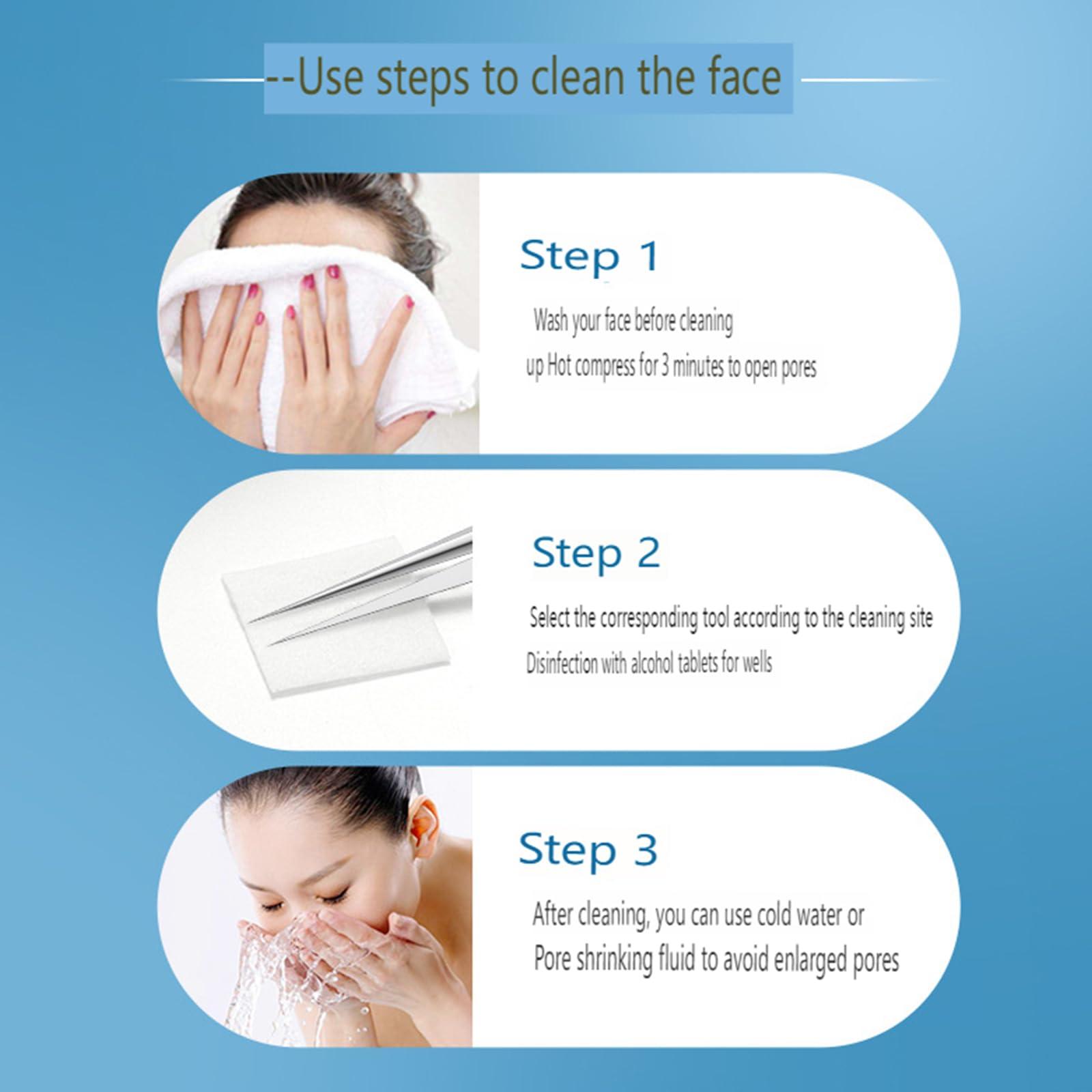 Dosurgorn Usiveinborn Blackhead Remover, Usiveinborn Tweezers, Professional Facial Blackhead Remover Tweezers, Stainless Steel Blackhead Tweezers Professional Tool Set, Blackhead/Pimple Extracto (7PCS)