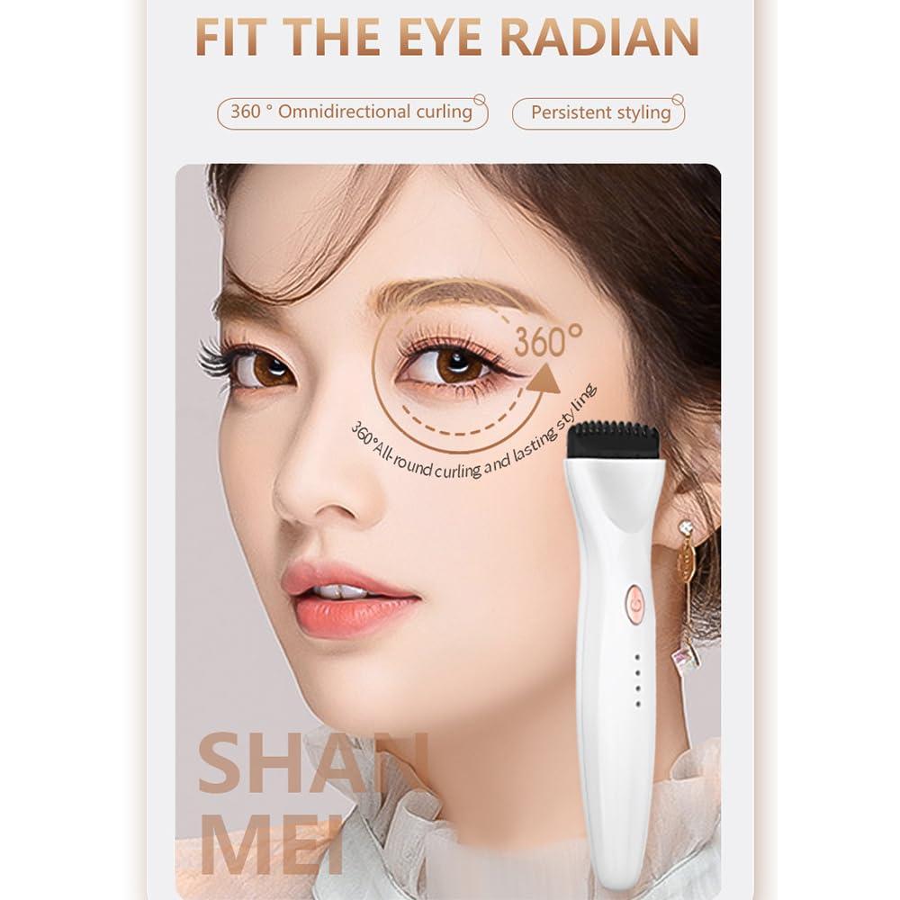 SBTRKT 5D Push Heated Eyelash Curler, Heated Eyelash Curler Eye Lash Curler, Push Up Eyelash Curler, USB Rechargeable Electric Eyelash Curlers, Quick Long-Lasting, Simply and Efficiently (Black)