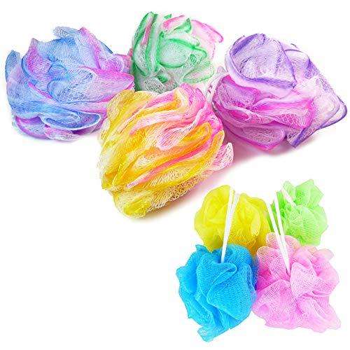 AllTopBargains 12 Lot Bath Shower Puff Sponges Loofah Mesh Brush Ball Body Scrubber Exfoliating