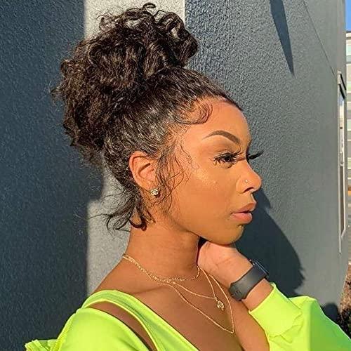 YOKADA HAIR YOKADA HAIR 360 Lace Front Wigs Human Hair Pre Plucked Exotic Kinky Curly Wig 180 Density Lace Frontal Real Virgin Soft Brazilian Hair for Black Women 24 Inch (Pack of 1), 360 wig
