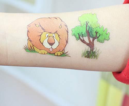 BETTERLINE Kids Temporary Tattoos - More than 100 Easy-to-Use Tattoos for Children (Animal Tattoos - 12 Sheets)