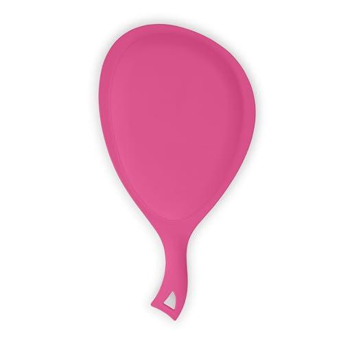 Zadro Zadro Salon Professional Extra Large Hand Mirror with Handle, 10\" W x 19\" L, Multi-Purpose Oval Handheld Mirror with New Distortion-Free Reflection (1, Bright Pink, Large (Pack of 1))