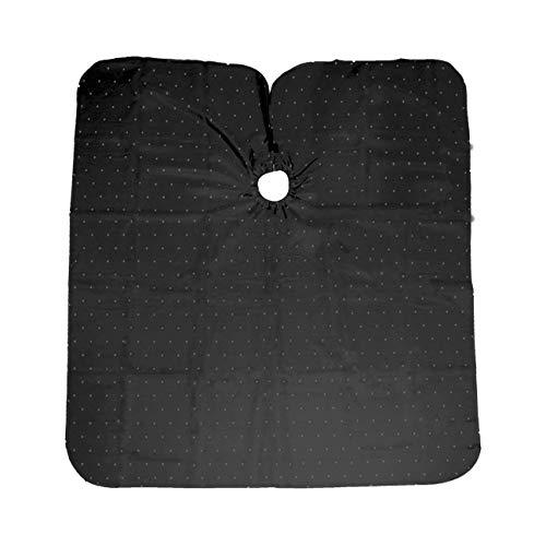 Barber Strong Barber Strong The Barber Cape, Hair Repelling and Static-Reducing Material, Flexible Elastic Neckband for Comfort, Water Resistant Fabric, Oversized for Complete Coverage - Black Shield