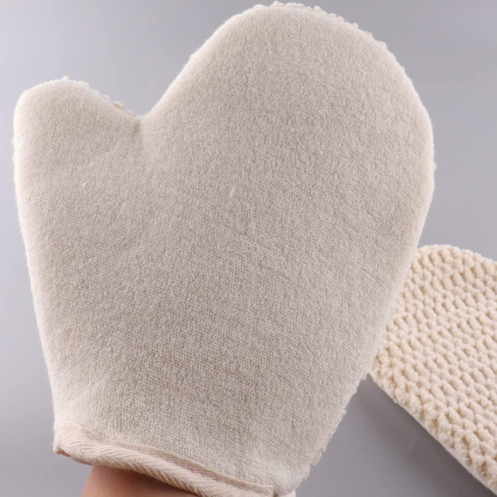 FOMIYES FOMIYES 2PCS bath gloves korean exfoliating gloves deep exfoliating mitt for shower exfoliating loofah pads shower gloves makeup remover mitts Chenille exfoliating brush face