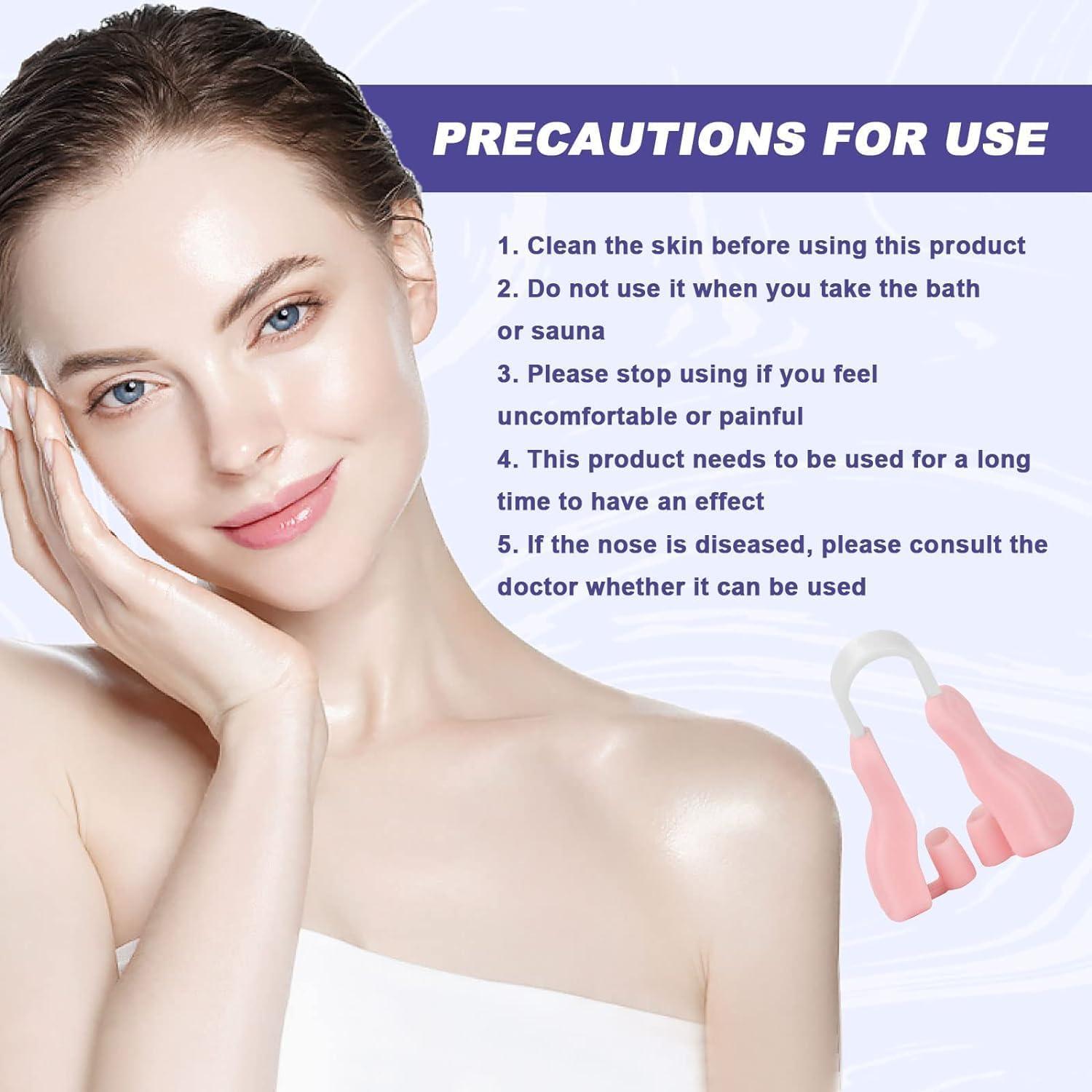 Yoboamic Yoboamic Nose Shaper Lifter, Pain-Free Nose Straightener for Nose Uplifting and Shaping, Soft Silicone Nose Shaper for Women Man Nose (Pink)