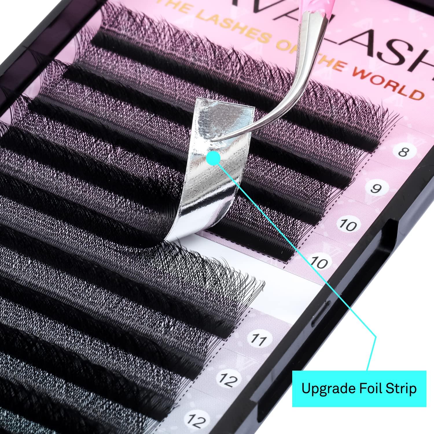 VAVALASH VAVALASH W-shaped Eyelash Extension 4D Premade Fans 0.07 C Curl Volume Lash Extensions Easy Fanning Lashes Matte Black Volume Premade W Lashes(W Shaped-4D-0.07-C-13mm