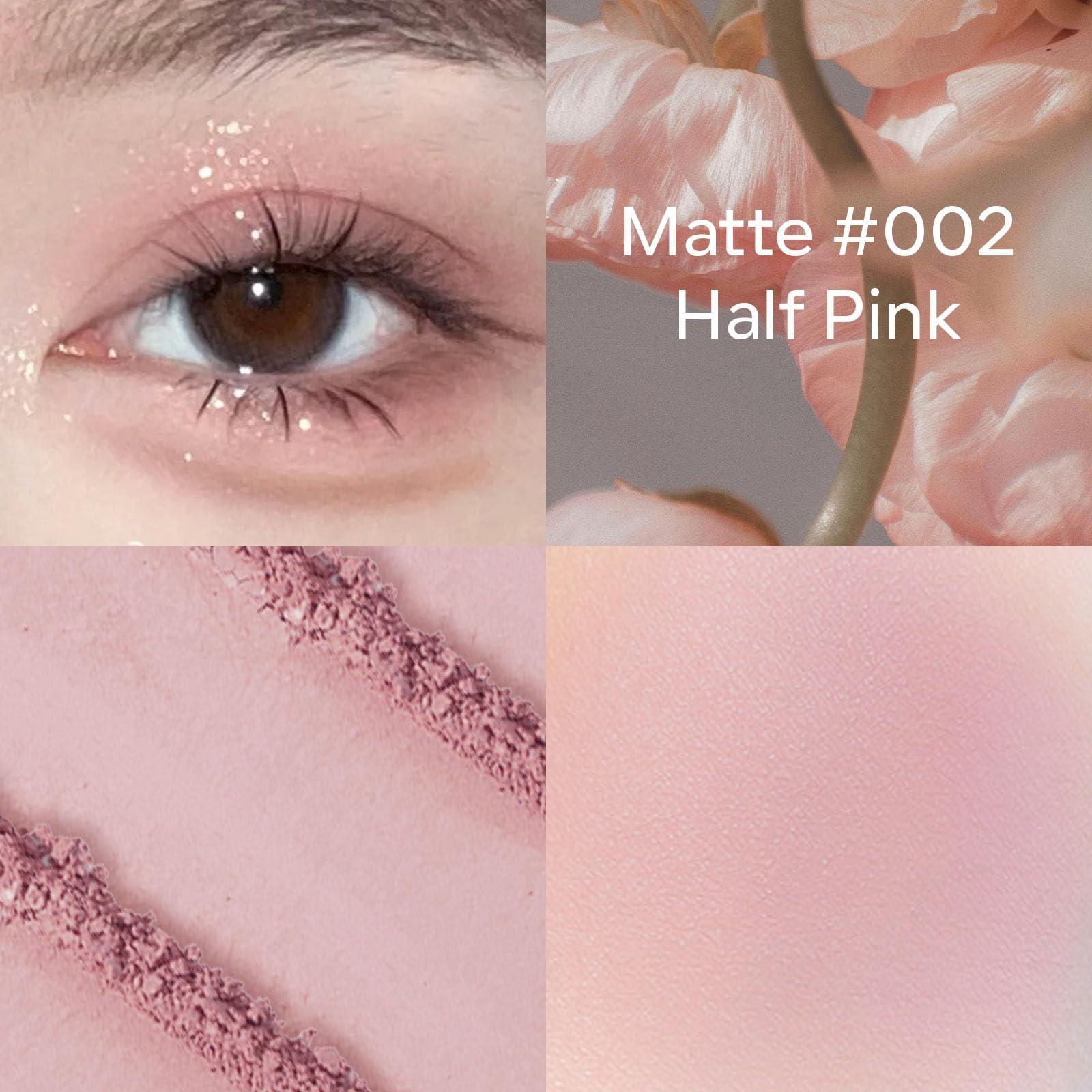 KYDA KYDA Single Matte Eyeshadow, Lavender Pink Eyeshadow, Ultra-fine Lightweight Powder, Multiuse Blendable Eyeshadow and Blush Makeup, Daily Matte Warm Tone Eyes Makeup, Half Pink