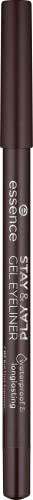 essence essence | Stay & Play Gel Eyeliner | Super Soft Gel-like Texture | Waterproof & Longlasting | Vegan & Cruelty Free (02 But First Espresso)