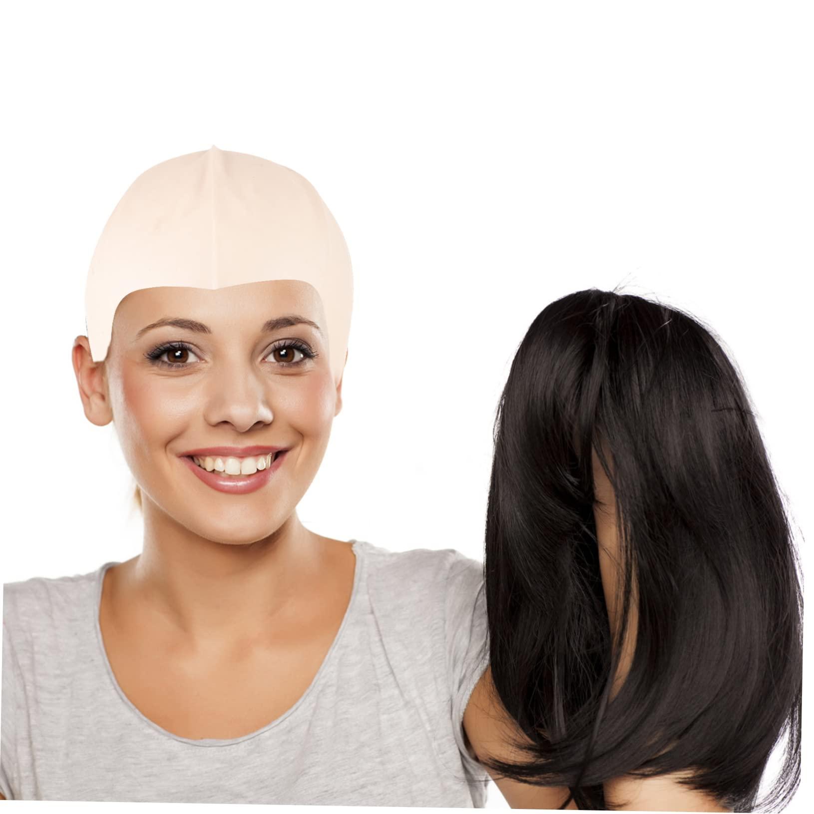Beavorty 5 Sets Latex Bald Cover Bald Costume Accessory Halloween Costume Accessory Prank Bald Head Cover Wig Bald Head Cover Bald Head Cover Prop Makeup Bald Head Cover Bald Head Cover Toy