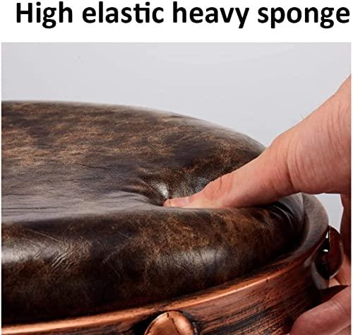 NEVRAH Swivel Bar Stool Guitar Stools Chairs on Wheel Saddle Stool with Black PU Synthetic Leather SeatAdjustable Height 45-58 cmSupported weight 160 KgOffice Stool Saddlefor Beauty Kitchen Salon Home Of