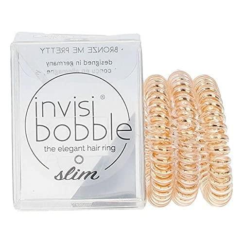 invisibobble invisibobble SLIM Traceless Spiral Hair Ties - Pack of 3, True Black - Strong Elastic Grip Coil Hair Accessories for Women - No Kink, Non Soaking - Gentle for Girls Teens and Thick Hair