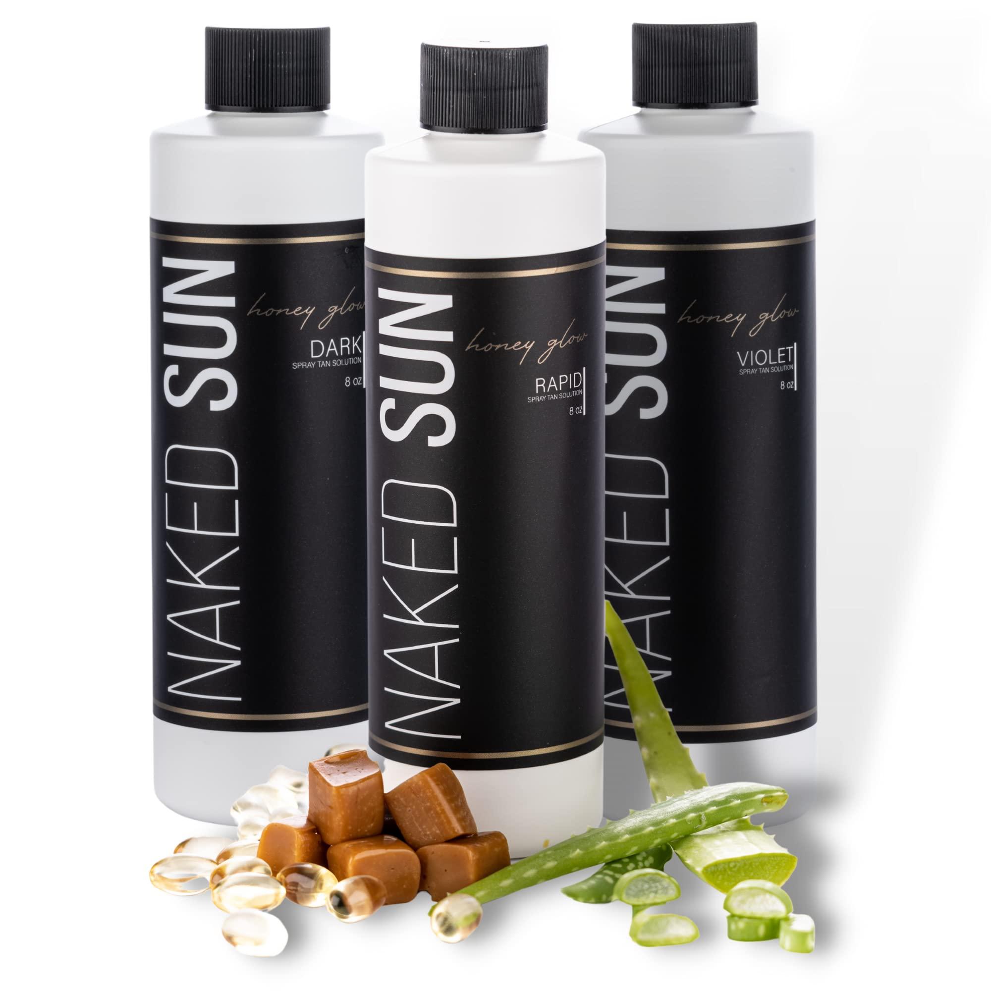 Naked Sun Naked Sun Fascination Spray Tanning Machine with Honey Glow Tanning Solution, Barrier Cream, Prep Spray and Tent (7 Items)