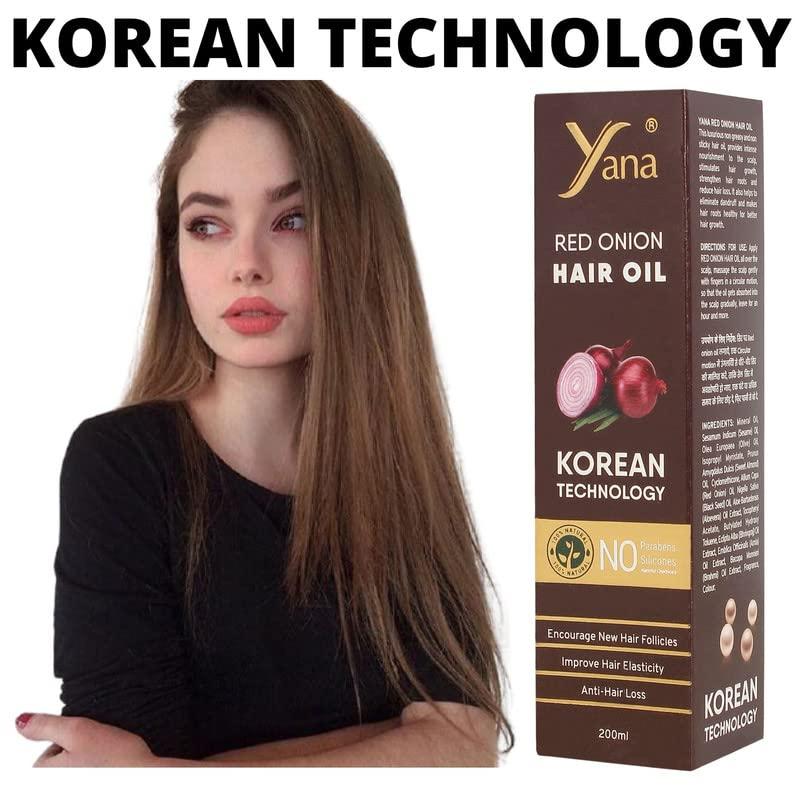 Yana Yana Onion & Black Seed Hair Oil For Long Hair Men By Korean Technology