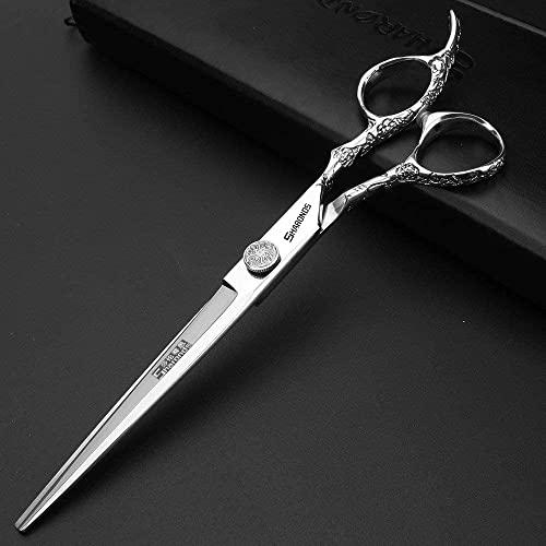 SHARONDS 6/7 Hair cutting Scissors/Hair scissors - Hairdresser Scissors Barber Scissors Razor Sharp Stainless Steel Shear (Silver) (7-inch 2pc)
