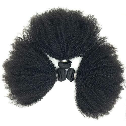 SAEIALL Brazilian Afro Kinky Curly Hair 8-22inch 4B4C 1 Bundle 100g Brazilian Virgin Remy Human Hair Weaves Natural Black Color (1 bundle 18inch, natural black)