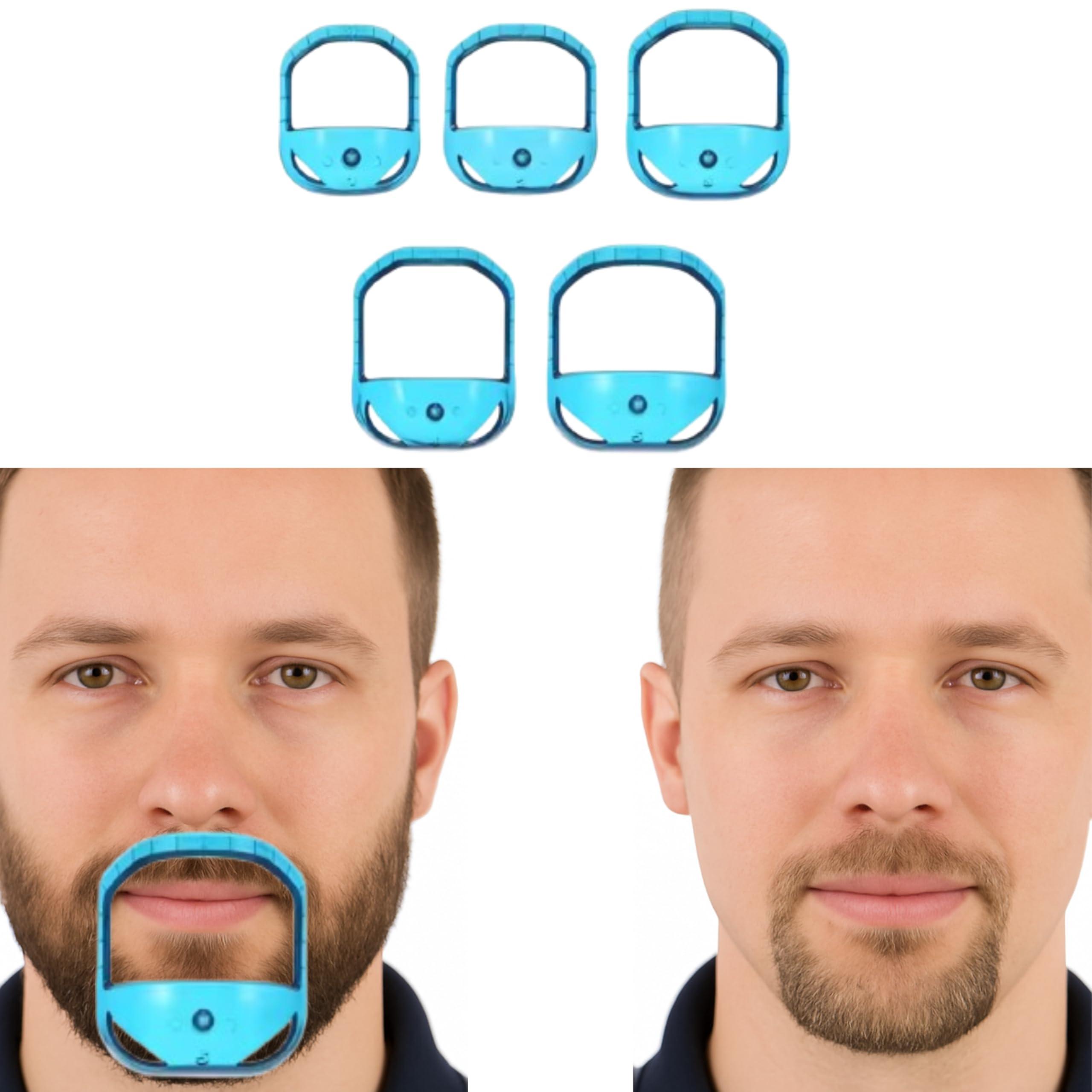 Sasha Square Sasha Square Goatee Shaper for Men, Beard Grooming Kit for Men, Barber Accessories, Beard Shaper for Men, Saves Time & Gives You Perfect Symmetric Beard (Blue)