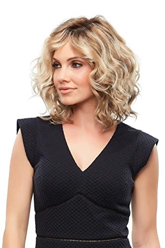 Jon Renau Maxwigs Julianne Lite Petite Cap Color 6 Fudgesicle - Jon Renau Wigs 11.5" Shoulder Length Synthetic Smart Lace Lightweight Density Front Monofilament Top Women's Beach Waves Bundle MaxWigs Hairloss Booklet