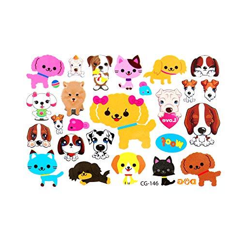 BETTERLINE Kids Temporary Tattoos - More than 120 Easy-to-Use Tattoos for Children (Assorted - 6 Sheets)