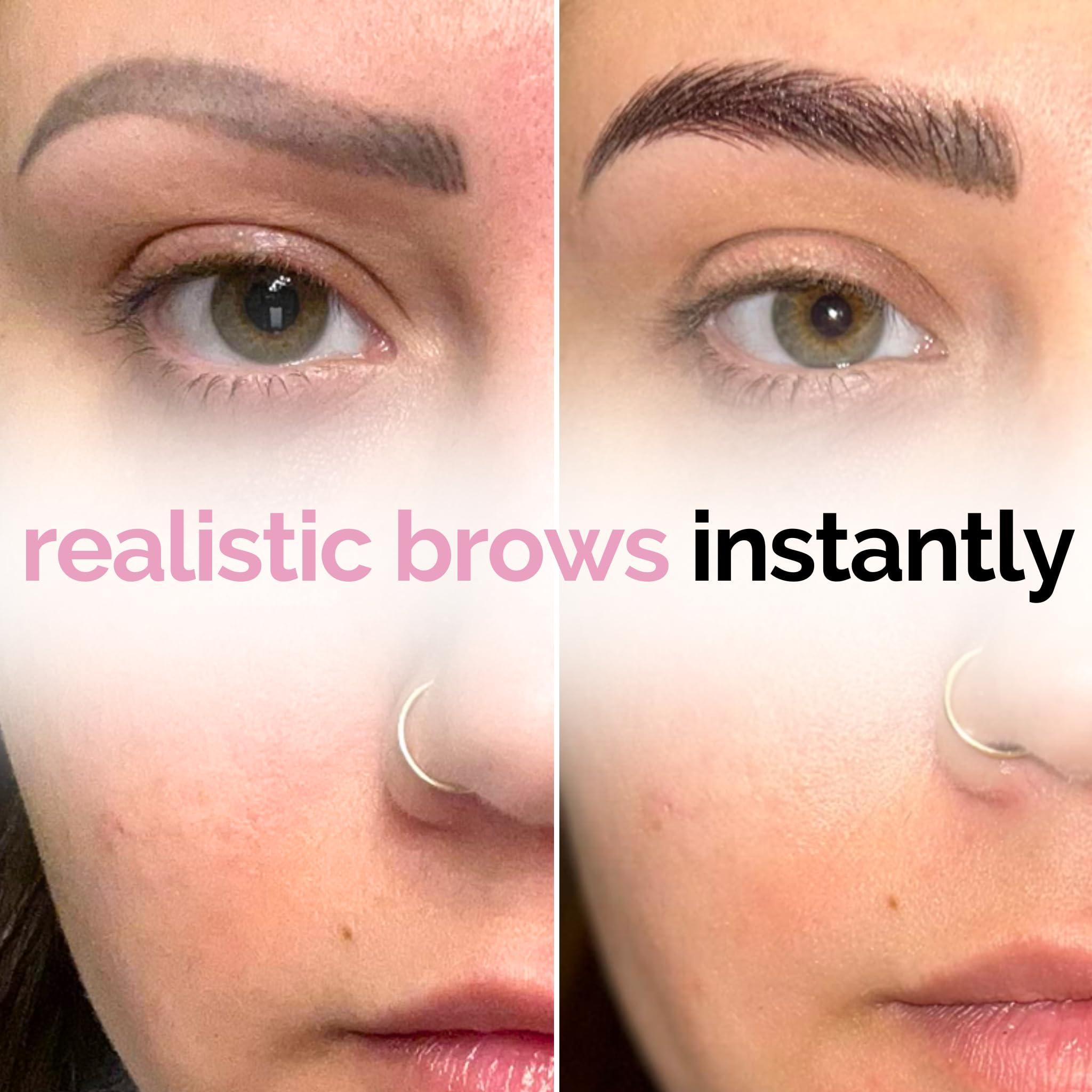 Brows by Bossy Brows by Bossy Studio & Co Temporary Eyebrow Tattoos Waterproof Eyebrow Stickers, False Tattoos Hair Like Peel Off Instant Transfer Brow upward taupe