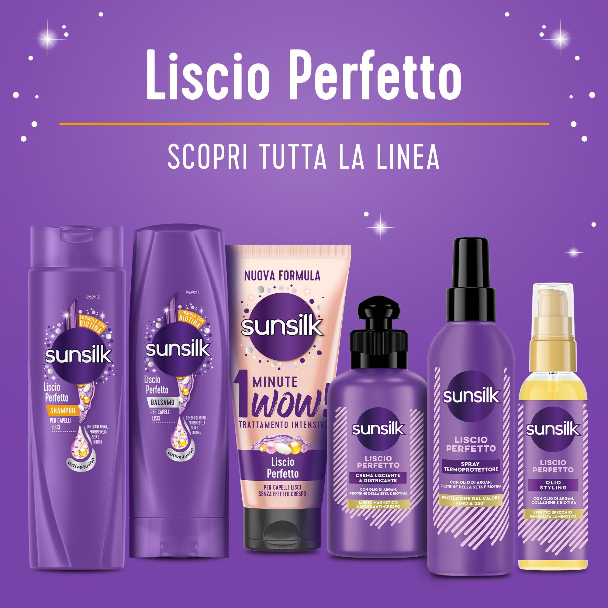 sunsilk sunsilk Conditioner Liscio Perfetto for Straight Hair 200 ml, 6.7 Fl Oz - Made in italy, Purple