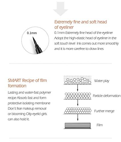 SENANA MARINA 4d Silk Fiber Lash Mascara, SENANA MARINA Eyeliner & Mascara Set - Black Liquid Eyeliner Pencil/Waterproof Mascara - Sky High Mascara Black Volume and Length Lengthening No Clumping