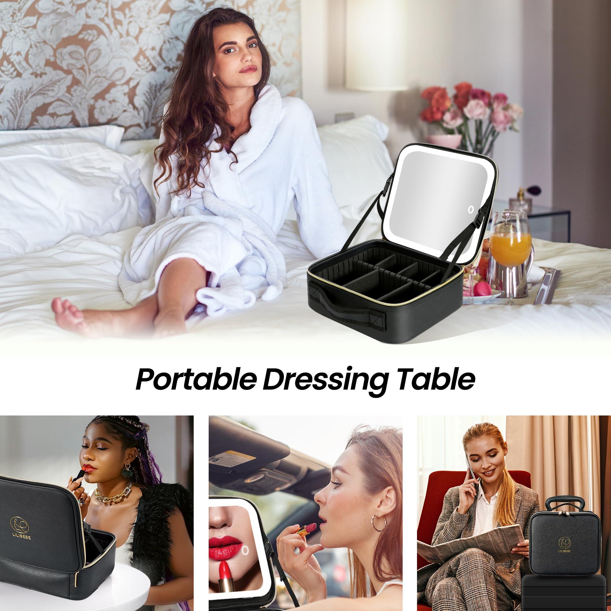 LILIBEBE LILIBEBE Makeup Bag Black, Pink, Makeup case, LB0131B