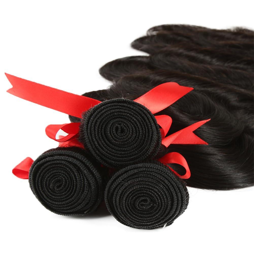 Youllyuu 30 Inch Human Hair Bundles For Women Body Wave Hair Extensions Natural Brazilian Single Bundles NATURAL 14 16 18 20#8A
