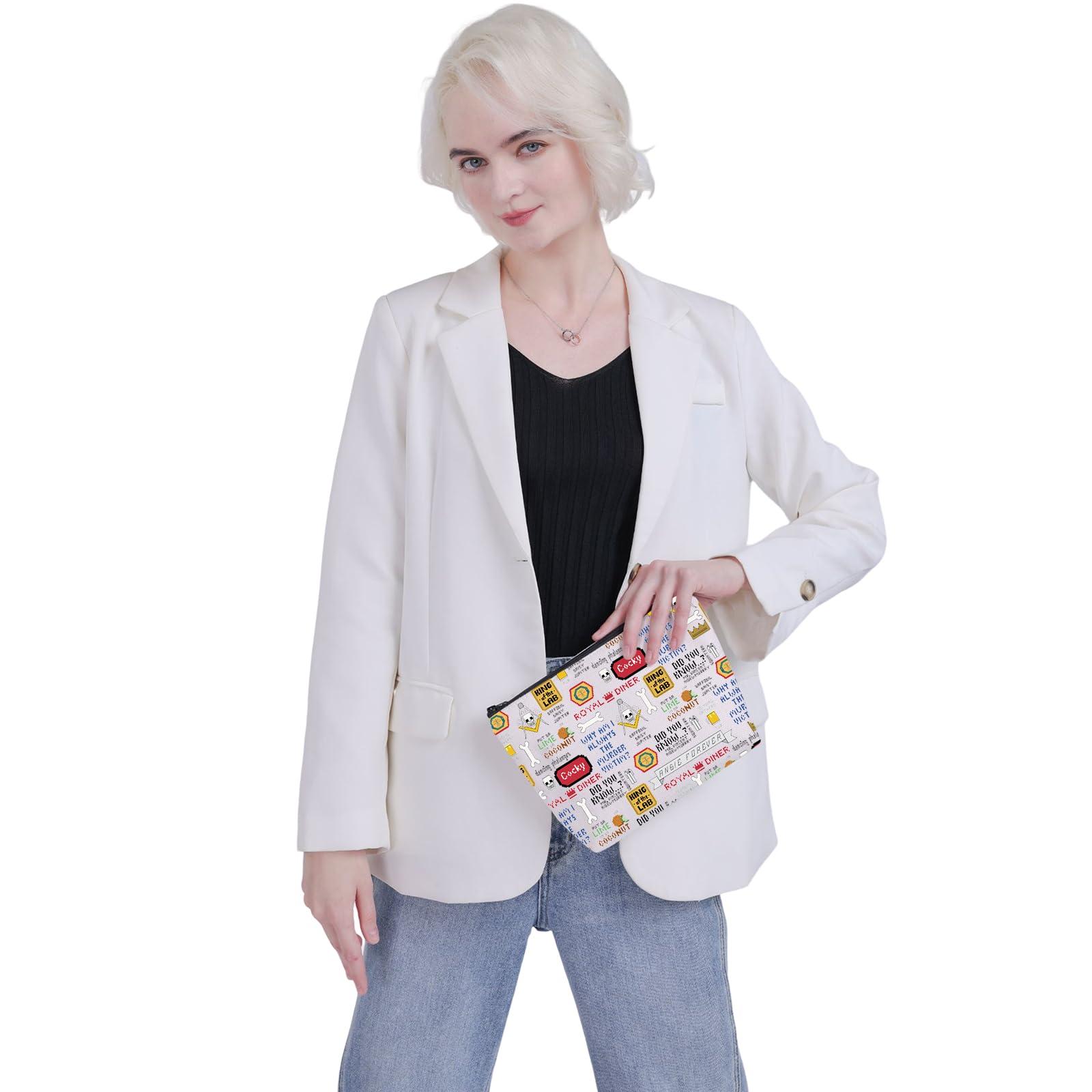 VAMSII VAMSII Bones TV Show Gift Bones Fans Gifts Bones TV Series Merchandise Zipper Pouch Makeup Bag (Cocky bag)