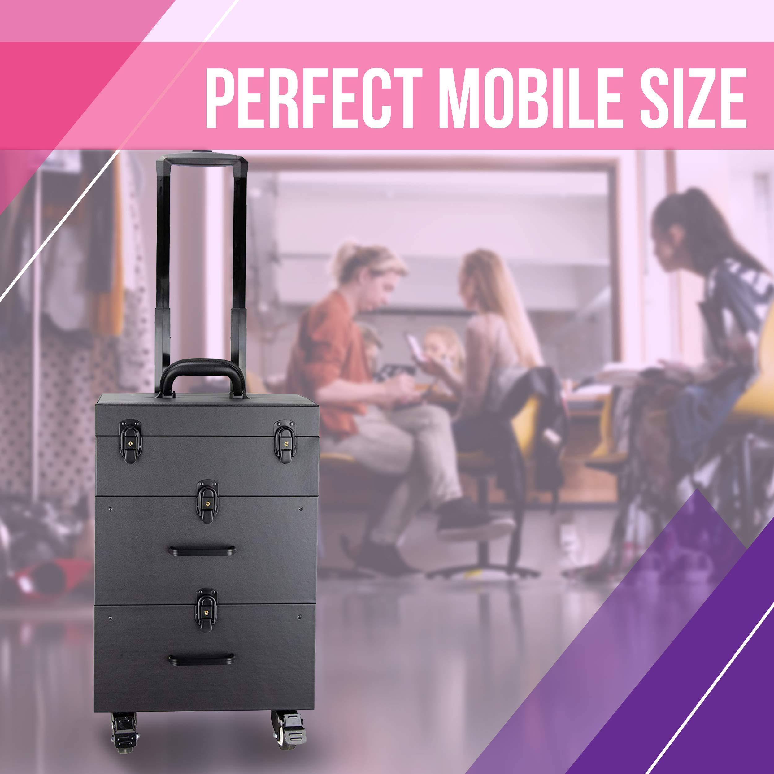 Sunrise Sunrise Nail Artist Case, Black, 13.75x9x19.25 Inch (Pack of 1)