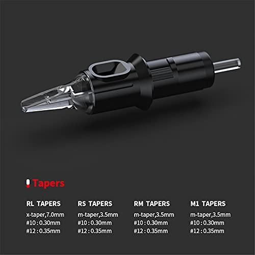 MAXS 20Pcs Tattoo Needles Revolution Cartridge Curved Magnum Shader (0.35Mm Needle) 1205RM 1207RM 1209RM 1211RM 1213RM Box,1013RM/0.3mm