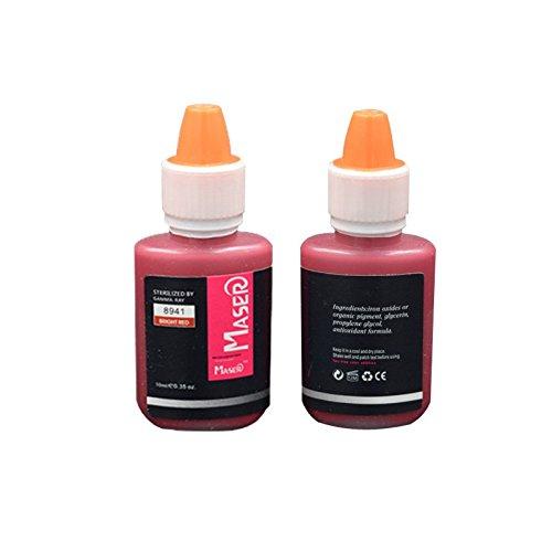 boermeize Tattoo Inks 10ml Bright RED Color Permanent Makeup Tattoo Ink for Eyebrow or Lip