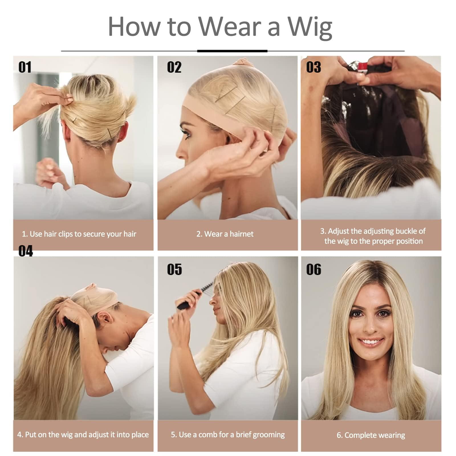 Ymiko Ymiko Blonde Curly Wig, Long Ombre Blonde Wig, Hair Length 26inch (about 65cm), Appropriate Head Circumference 52cm,57cm Blonde Wig Long Blonde Wig with Women Long Curly Body Wavy Blon