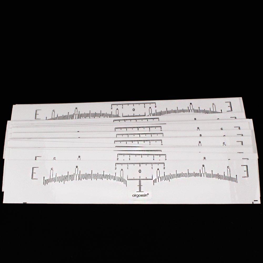 airgoesin Airgoesin 50pcs Disposable Adhesive Eyebrow Microblading Ruler Guide Sticker Tape Tattoo Template Beauty Tool