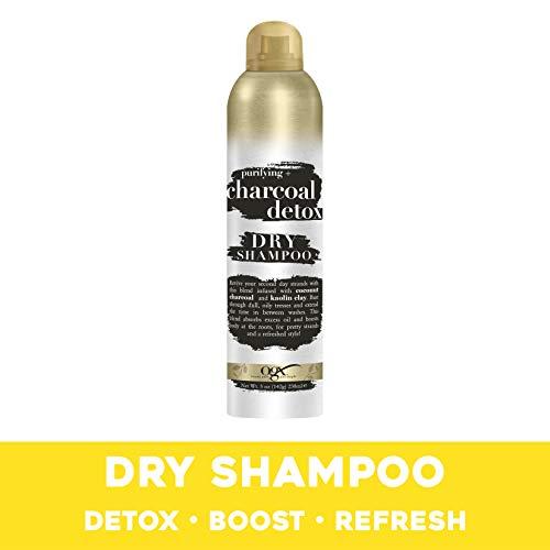 OGX OGX Purifying + Charcoal Detox Dry Shampoo Spray with Activated Charcoal & Kaolin Clay for Fresh Full Hair, Dry Shampoo to Absorb Excess Oil & Revive Dull Second-Day Hair, 5 Ounce