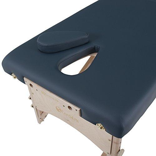 Earthlite EARTHLITE MediSport Portable Massage Table Package - Heavy Duty, Low Height Range, Ideal for Osteopaths, Chiropractors & Physical Therapists incl. Face Hole, Filler and Carry Case, Agate Blue