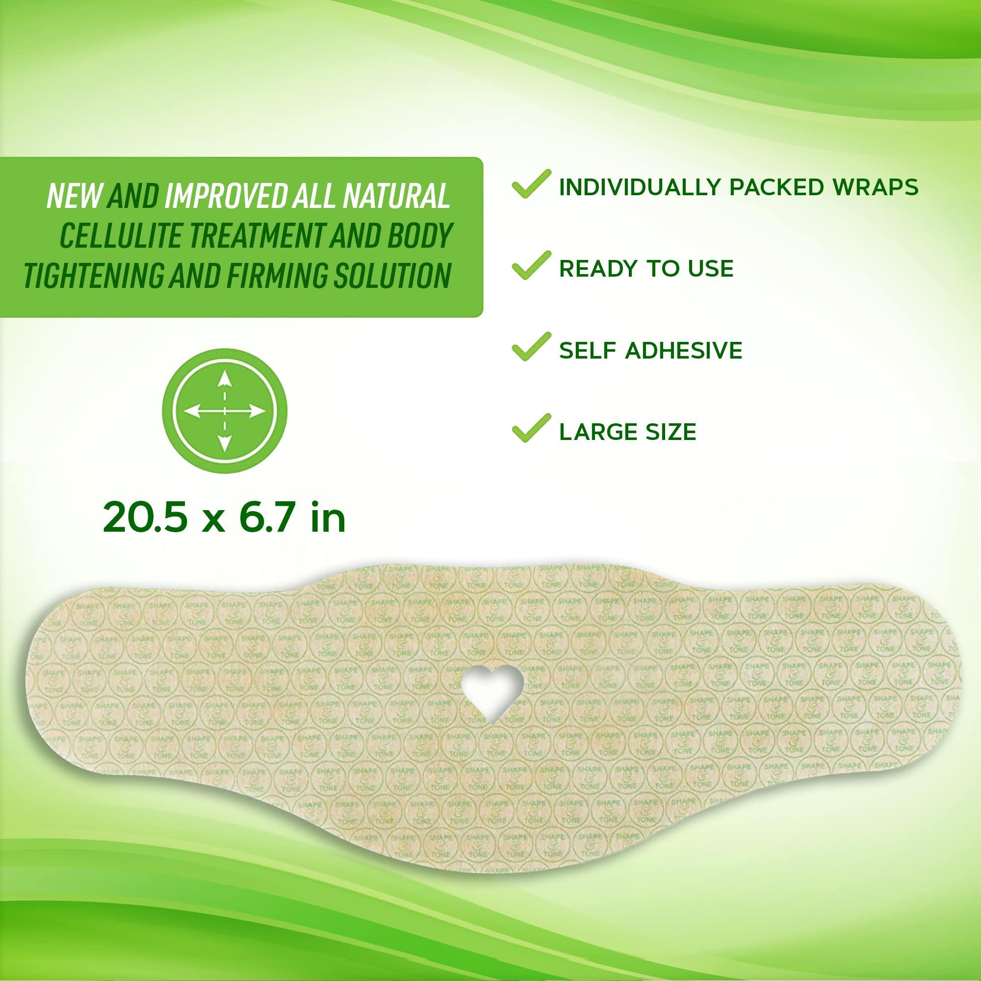 Shape and Tone Body Products Moisturizing Body Wrap - New and Improved All Natural Body Applicator (5 WRAPS)