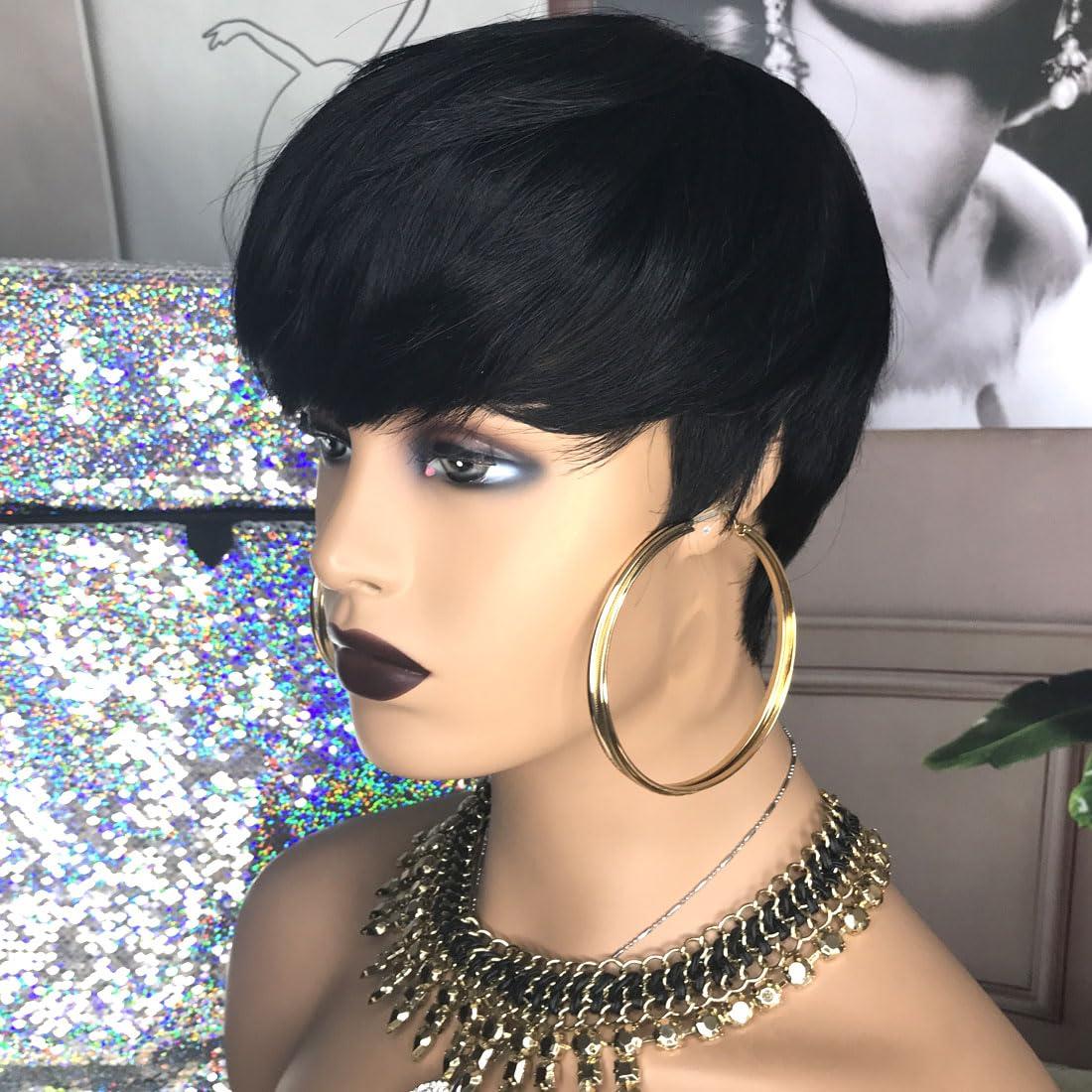 HOTKIS HOTKIS Pixie Cut Wig Human Hair Short Human Hair Wigs for Black Women Human Hair Short Cut Wigs