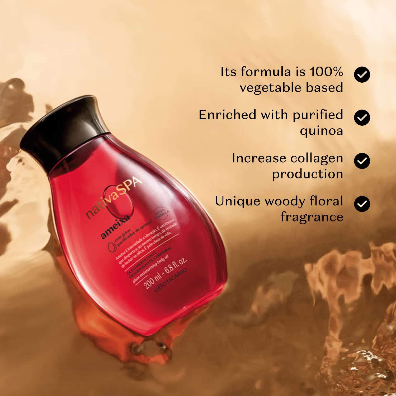 O Boticrio O Boticrio Nativa SPA Body Hydrating Oil Bundle: Madagascar Vanilla, Quinoa, PLum & Black Plum Moisturizing Body Oils, 6.8 Ounce (each)