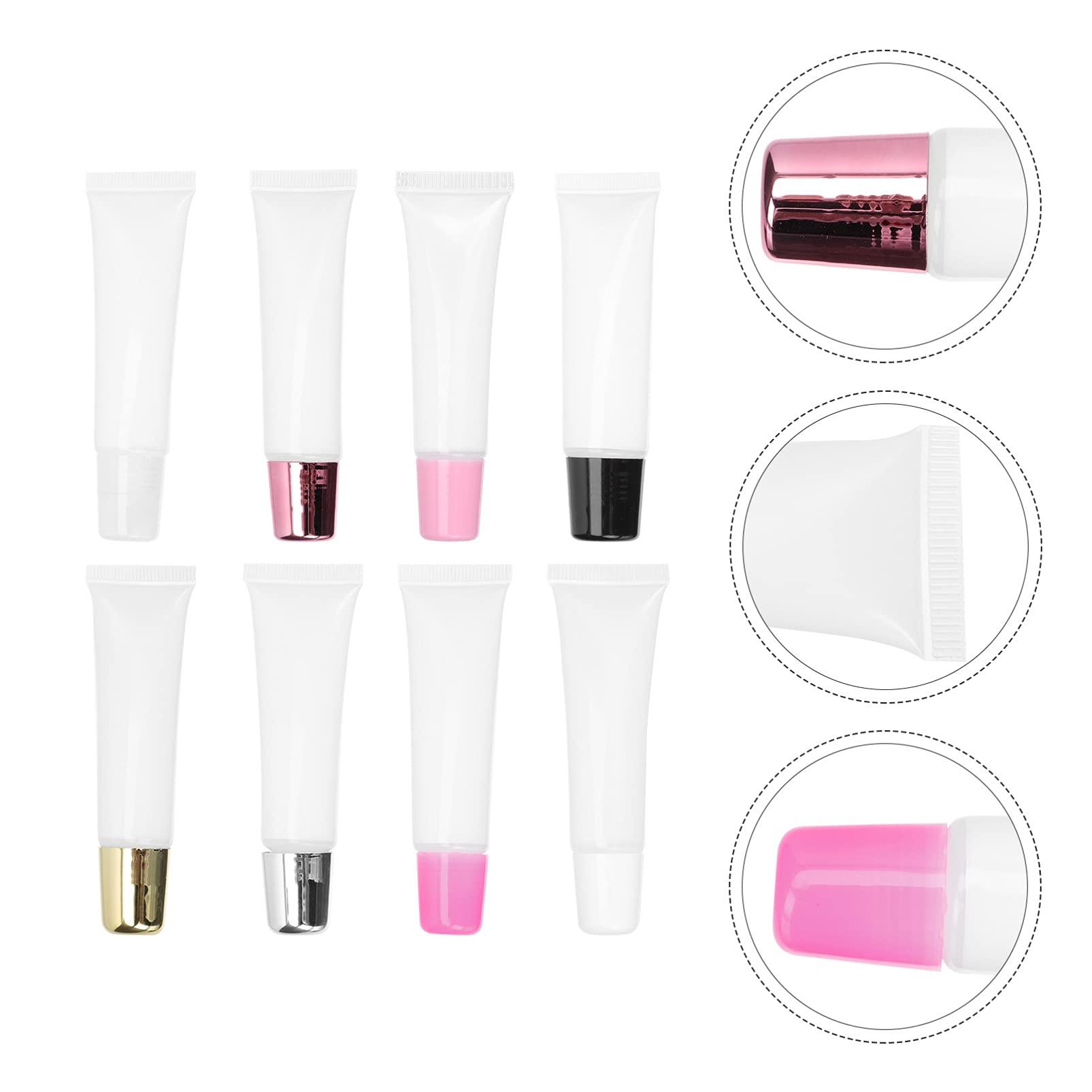 Beaupretty 8pcs Squeeze Tube Mini Lipstick Containers Mini Lip Gloss Tube Diy Lip Color Bottle Lip Gloss Bottle Irish Accessories for Women Empty Bracket Travel Plastic Pp Filling