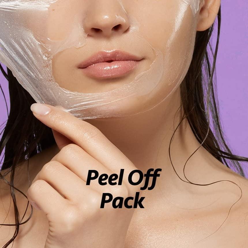 RAVIEL RAVIEL Purple Jewel Clean Peel Off Mask Pack, 3 in 1 Blackhead Remover, Witch Hazel & Pearl Extract, Unclogging Tightening Enlarged Pores, Anti aging (4.1 fl oz)