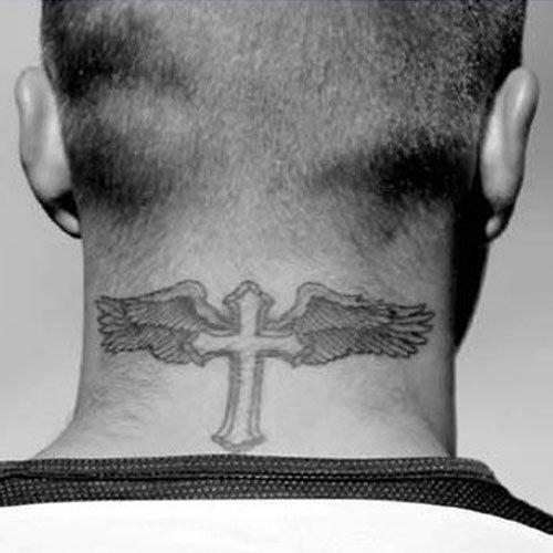 Yeeech Yeeech Temporary Tattoos for Men Waterproof Long Lasting Neck Design Cross Blessed Wings America Tribal Religious (4 Sheets)