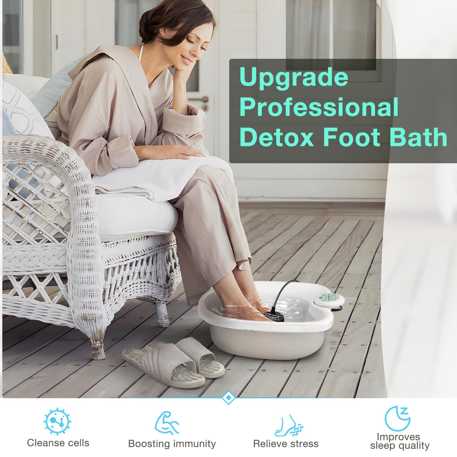 VnioLife VnioLife Ionic Foot Bath Detox Machine with Slipper, Portable Ionic Foot Detox Chi Cleanser | Home Use, Beauty Salon Holiday Gift