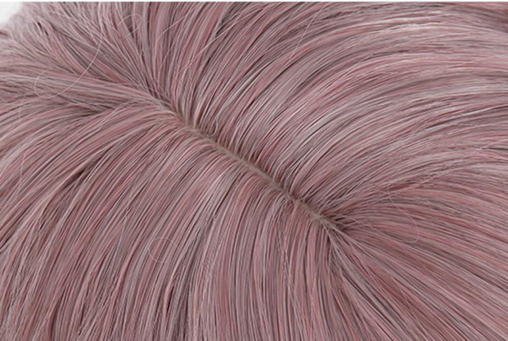 TEDPRBGE TEDPRBGE Anime Cosplay Wig Pink Hair Wig Long Curly Wig Curly Wavy Wig with Bangs Heat Resistant Wig Role Play Wig 31 inches