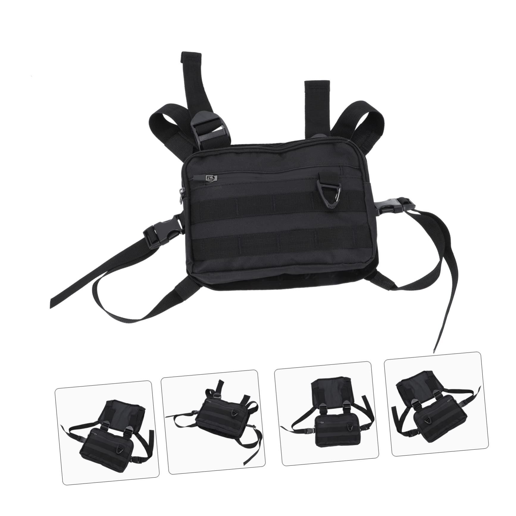 MERRYHAPY MERRYHAPY 1pc Backpack with Waistcoat Hair Organizer Storage Makeup Artist Waist Bag Makeup Brush Bag Hair Pouch Barber Equipment Bags Haircut Handbag Barber Scissors Case Oxford Cloth Black